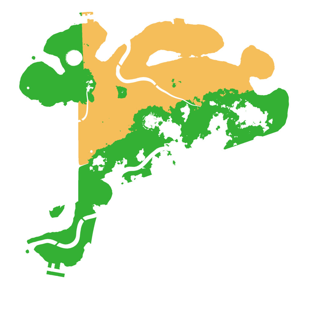 Biome Rust Map: Procedural Map, Size: 3500, Seed: 244433