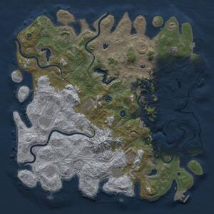 Thumbnail Rust Map: Procedural Map, Size: 5000, Seed: 8218723, 17 Monuments