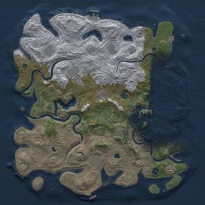 Thumbnail Rust Map: Procedural Map, Size: 4500, Seed: 1636137232, 16 Monuments