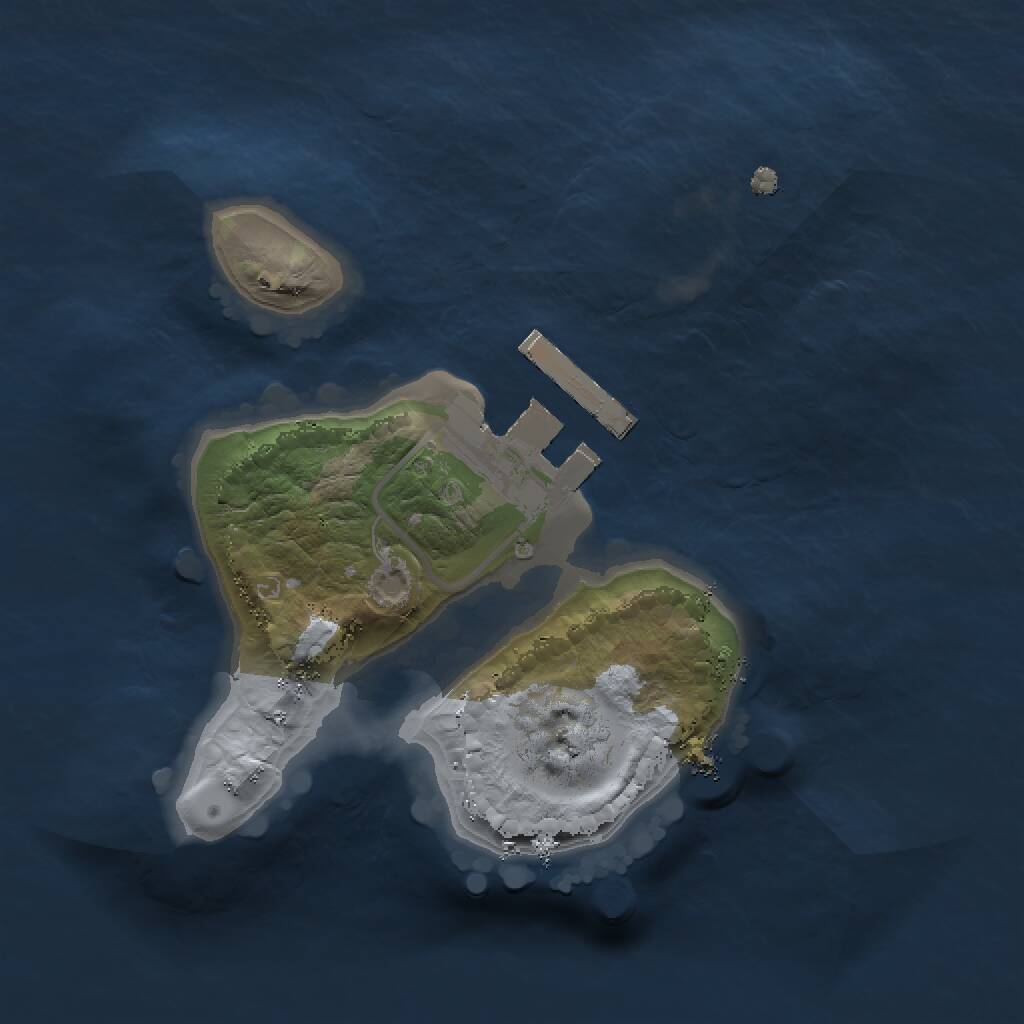 Rust Map: Procedural Map, Size: 1500, Seed: 76875, 2 Monuments