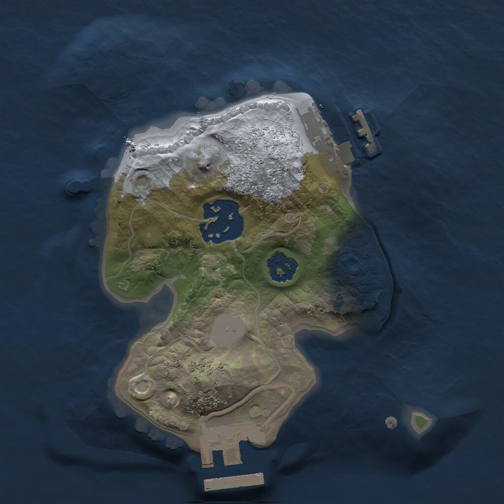 Rust Map: Procedural Map, Size: 1700, Seed: 1390928614, 4 Monuments