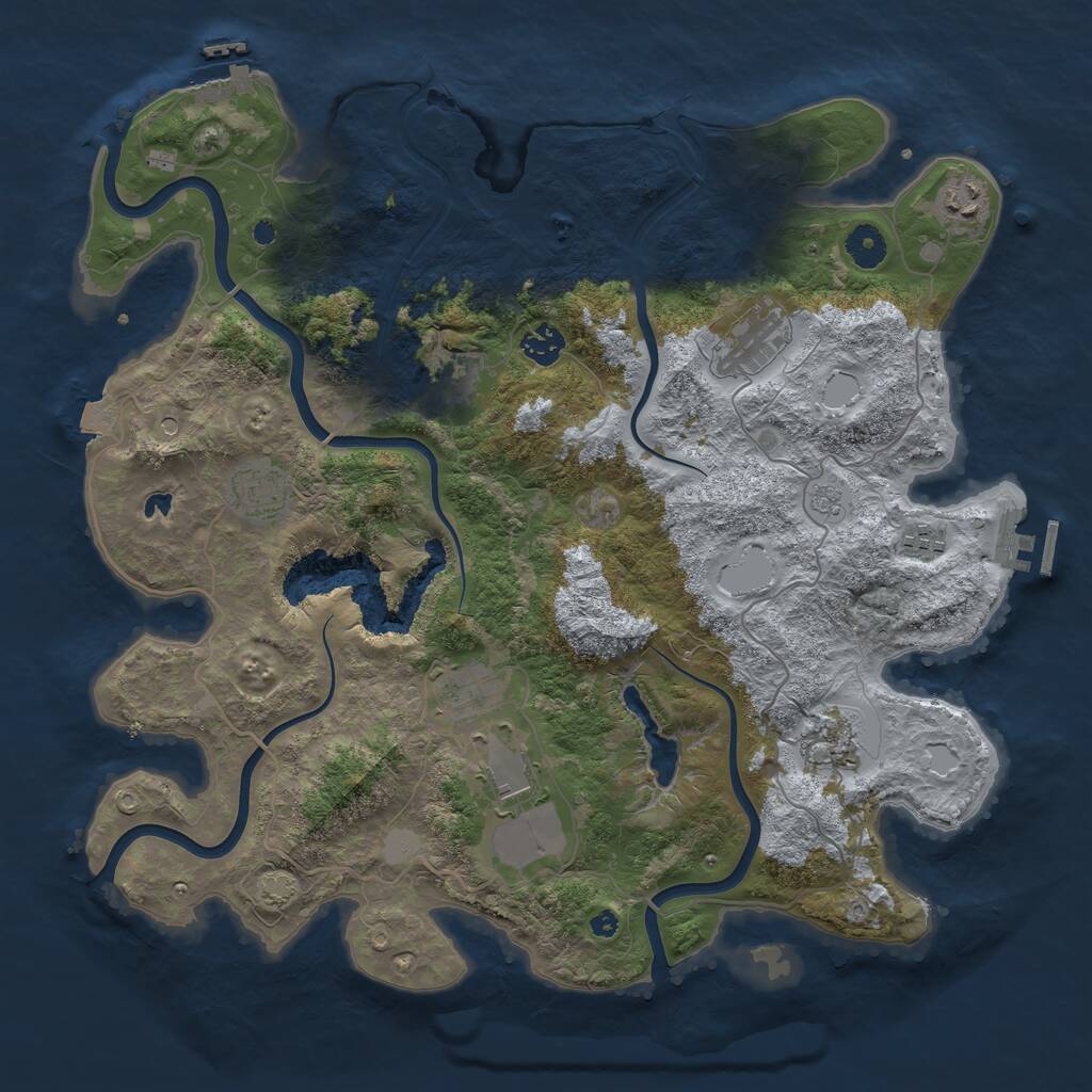 Rust Map: Procedural Map, Size: 4001, Seed: 45996, 15 Monuments