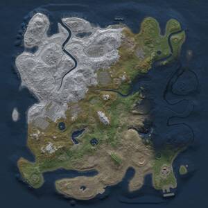 Thumbnail Rust Map: Procedural Map, Size: 4000, Seed: 754778381, 17 Monuments