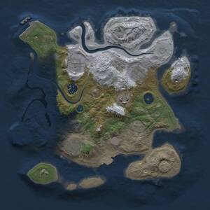 Thumbnail Rust Map: Procedural Map, Size: 3000, Seed: 22055, 12 Monuments