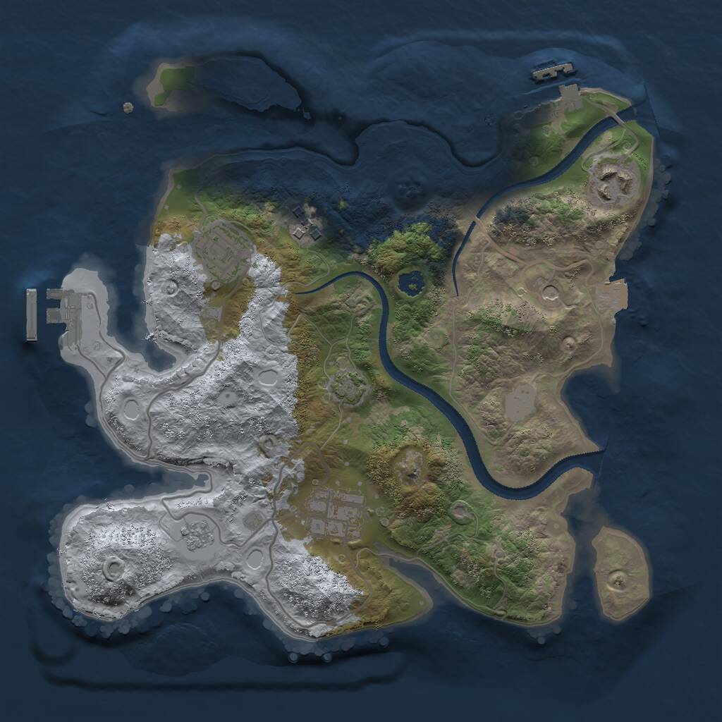 Rust Map: Procedural Map, Size: 2800, Seed: 1831570620, 10 Monuments