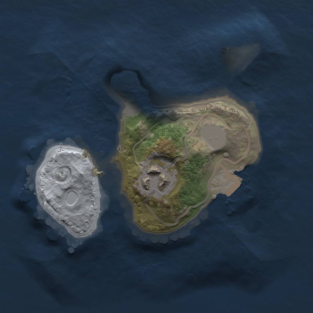 Rust Map: Procedural Map, Size: 1600, Seed: 12895, 2 Monuments