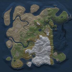Thumbnail Rust Map: Procedural Map, Size: 3650, Seed: 1573, 16 Monuments