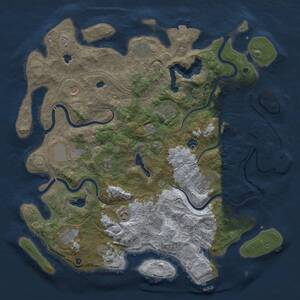 Thumbnail Rust Map: Procedural Map, Size: 4500, Seed: 1092467446, 17 Monuments
