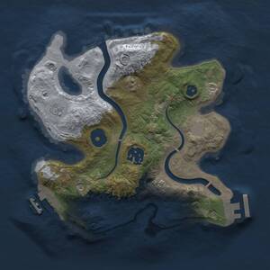 Thumbnail Rust Map: Procedural Map, Size: 2350, Seed: 17, 7 Monuments