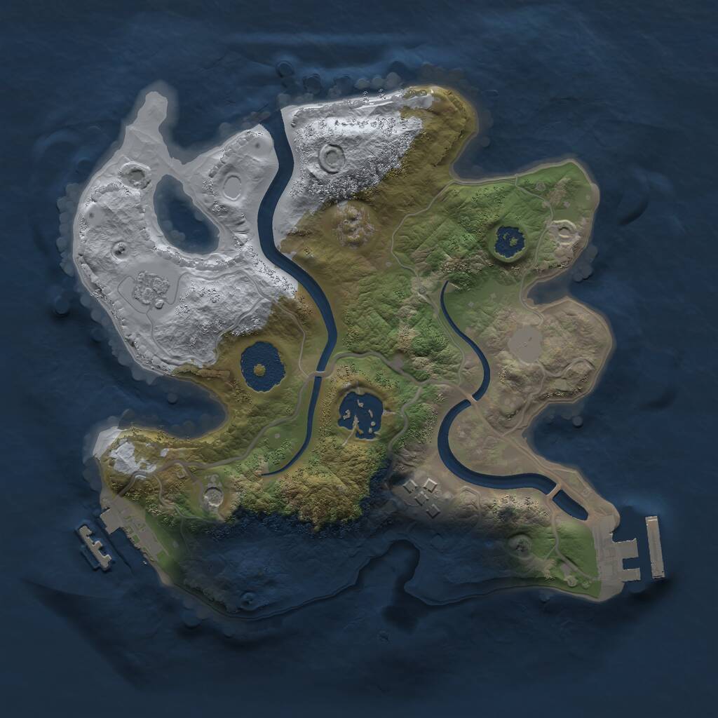 Rust Map: Procedural Map, Size: 2350, Seed: 17, 7 Monuments