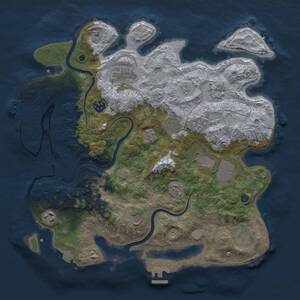 Thumbnail Rust Map: Procedural Map, Size: 3750, Seed: 981245, 15 Monuments