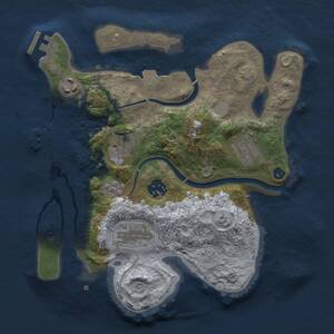 Thumbnail Rust Map: Procedural Map, Size: 2800, Seed: 1303469377, 12 Monuments