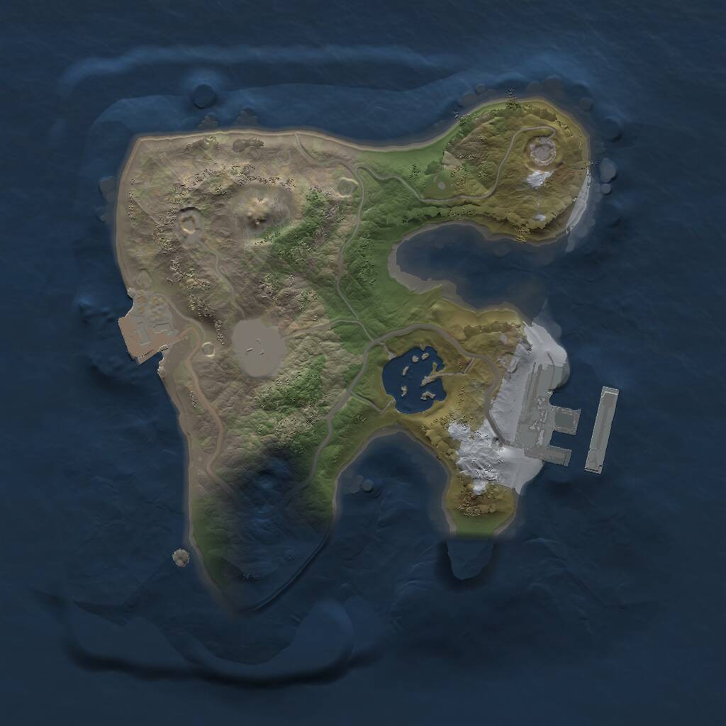 Rust Map: Procedural Map, Size: 1700, Seed: 1640352684, 3 Monuments