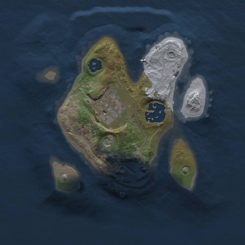 Rust Map: Procedural Map, Size: 1800, Seed: 1179176170, 4 Monuments