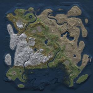 Thumbnail Rust Map: Procedural Map, Size: 4250, Seed: 1847293, 17 Monuments