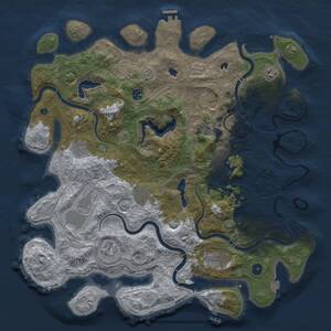 Thumbnail Rust Map: Procedural Map, Size: 4500, Seed: 876821800, 16 Monuments