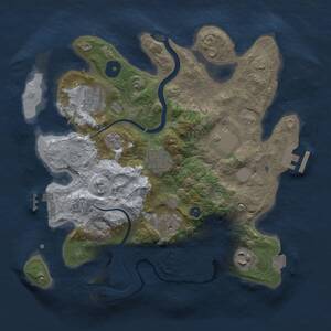 Thumbnail Rust Map: Procedural Map, Size: 3000, Seed: 9941, 12 Monuments