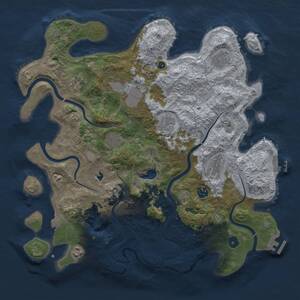 Thumbnail Rust Map: Procedural Map, Size: 4096, Seed: 123, 15 Monuments
