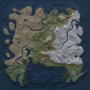 Thumbnail Rust Map: Procedural Map, Size: 4500, Seed: 2063908482, 16 Monuments