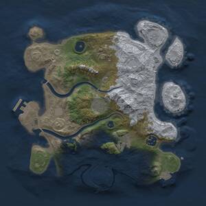 Thumbnail Rust Map: Procedural Map, Size: 3000, Seed: 31044, 10 Monuments