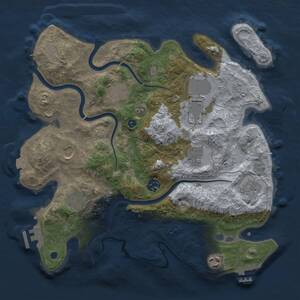 Thumbnail Rust Map: Procedural Map, Size: 3500, Seed: 1557100762, 15 Monuments