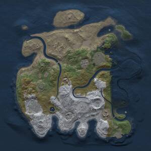 Thumbnail Rust Map: Procedural Map, Size: 3000, Seed: 11207, 9 Monuments