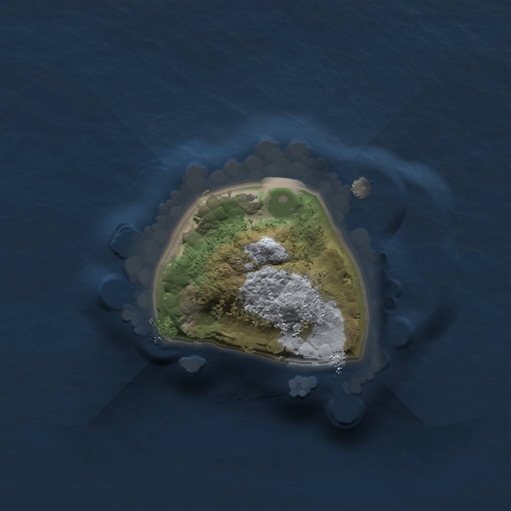 Rust Map: Procedural Map, Size: 1000, Seed: 1640093334, 1 Monuments