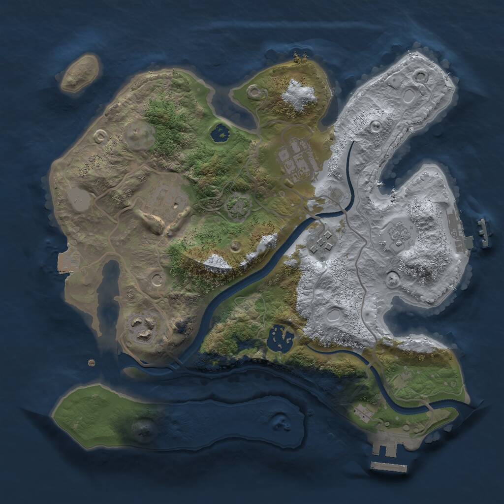 Rust Map: Procedural Map, Size: 2800, Seed: 712984, 11 Monuments