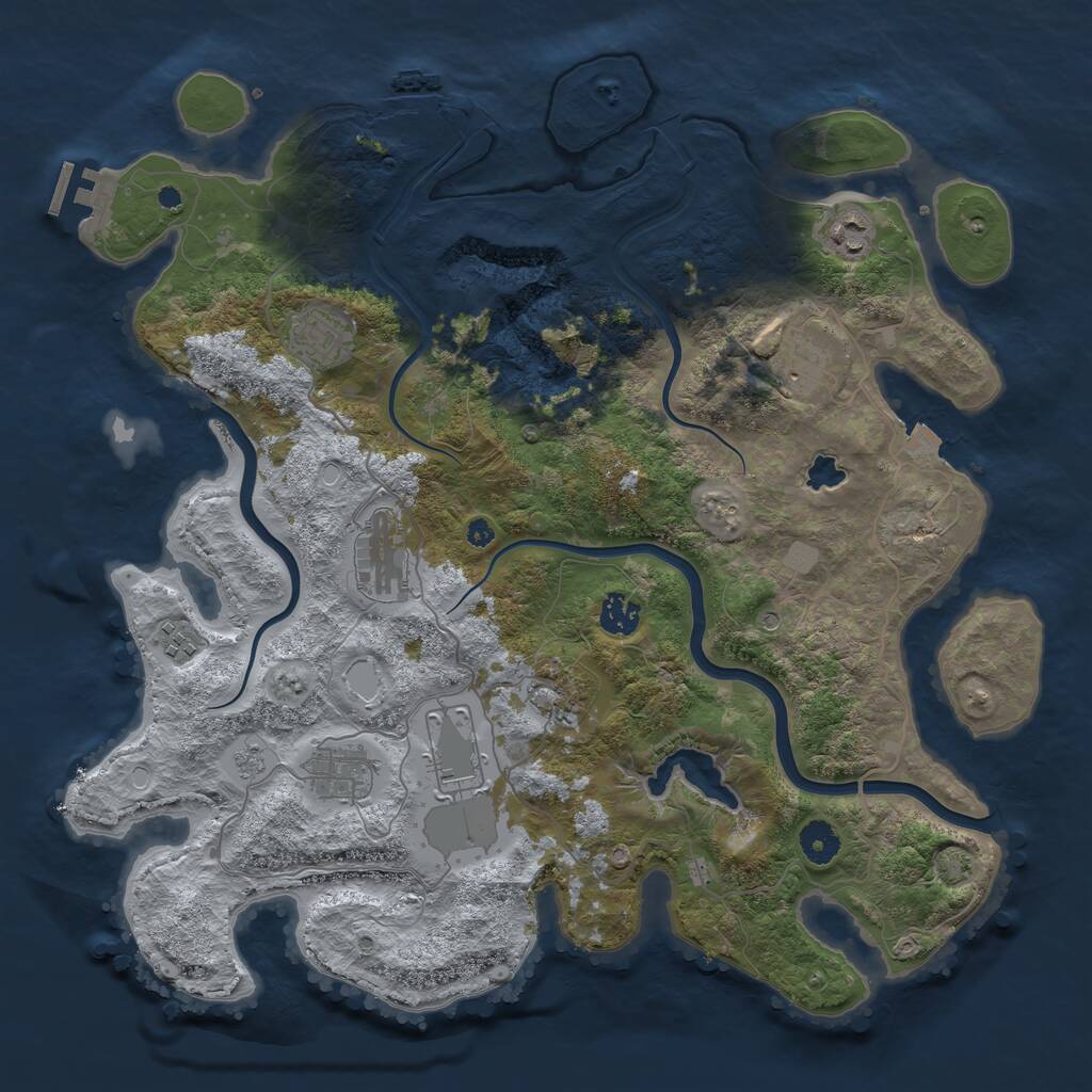 Rust Map: Procedural Map, Size: 4000, Seed: 16546760, 15 Monuments