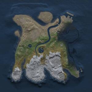 Thumbnail Rust Map: Procedural Map, Size: 2500, Seed: 617132111, 9 Monuments