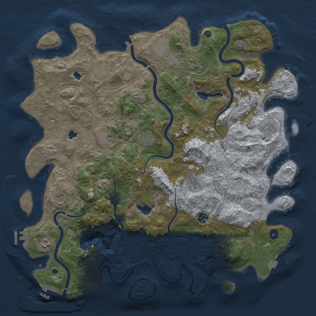 Rust Map: Procedural Map, Size: 4800, Seed: 1586117746, 17 Monuments