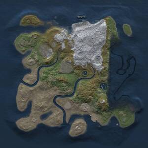 Thumbnail Rust Map: Procedural Map, Size: 3000, Seed: 31061643, 10 Monuments
