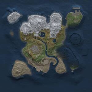 Thumbnail Rust Map: Procedural Map, Size: 2500, Seed: 859201, 6 Monuments