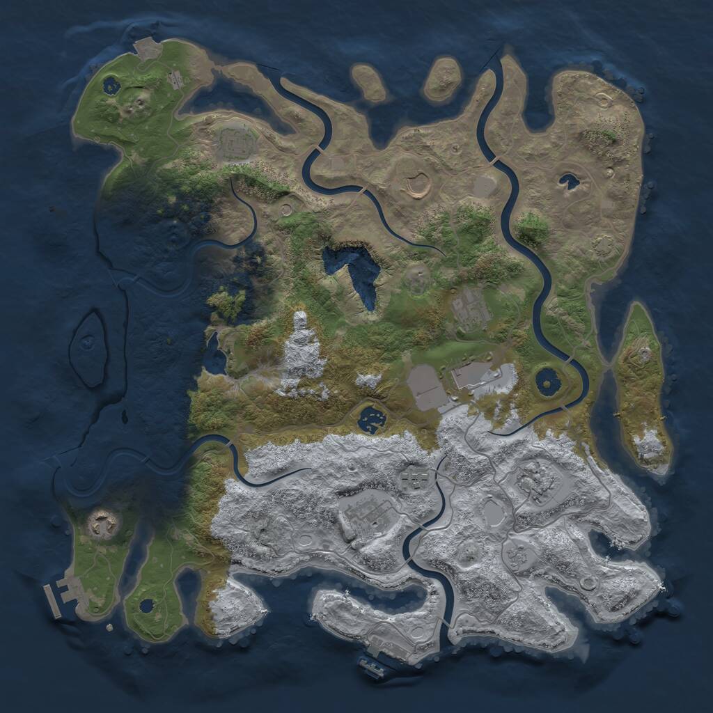 Rust Map: Procedural Map, Size: 4100, Seed: 1586544958, 15 Monuments