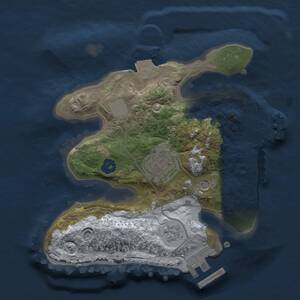 Thumbnail Rust Map: Procedural Map, Size: 2000, Seed: 883822737, 6 Monuments