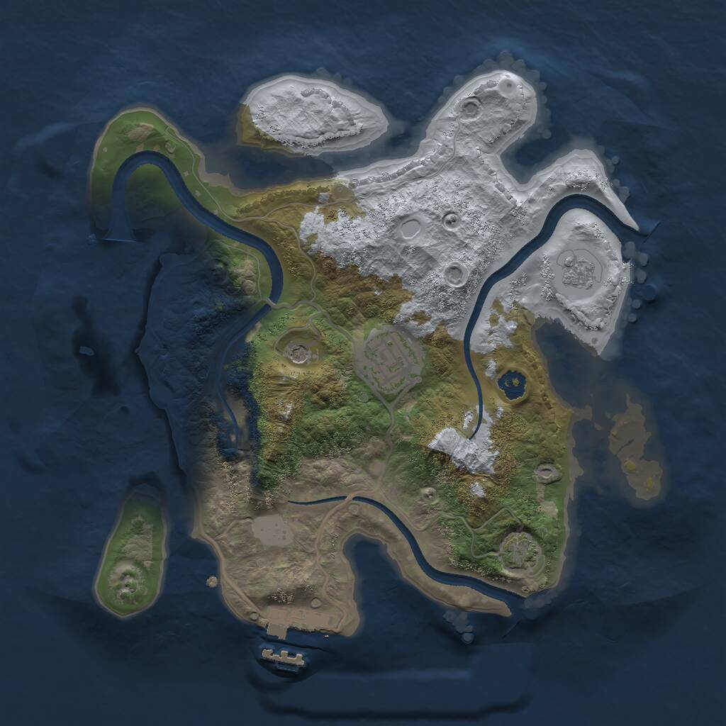 Rust Map: Procedural Map, Size: 2600, Seed: 23000, 6 Monuments