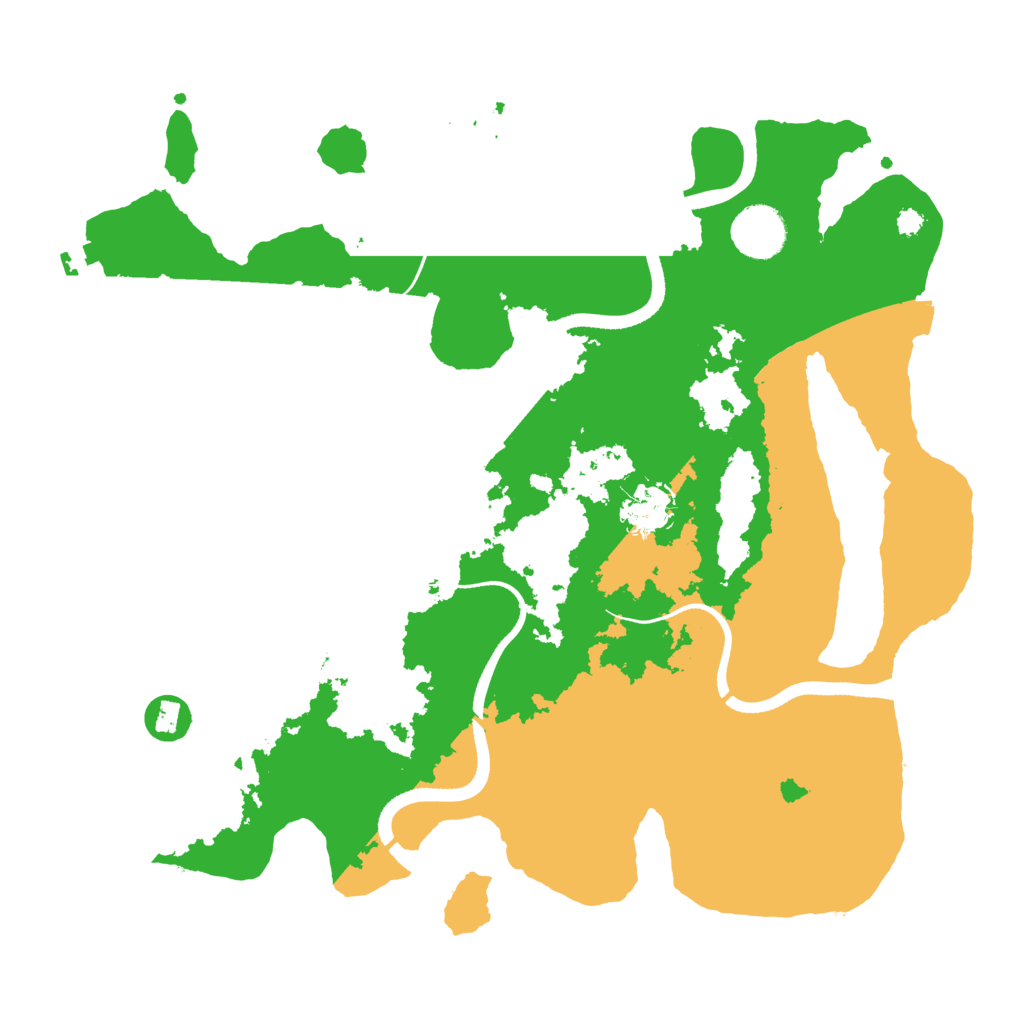 Biome Rust Map: Procedural Map, Size: 3500, Seed: 1911701