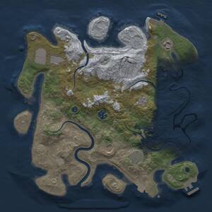 Thumbnail Rust Map: Procedural Map, Size: 3500, Seed: 66778899, 13 Monuments