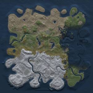 Thumbnail Rust Map: Procedural Map, Size: 4500, Seed: 17268, 17 Monuments