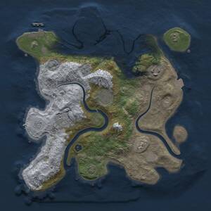 Thumbnail Rust Map: Procedural Map, Size: 3000, Seed: 2534533, 10 Monuments