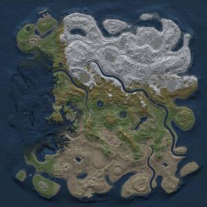 Thumbnail Rust Map: Procedural Map, Size: 4500, Seed: 1406042975, 17 Monuments