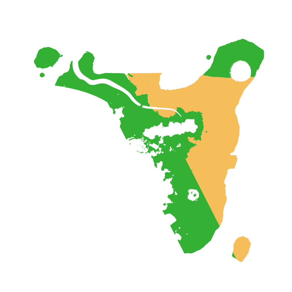 Biome Rust Map: Procedural Map, Size: 2500, Seed: 996796191
