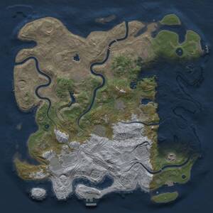Thumbnail Rust Map: Procedural Map, Size: 4250, Seed: 1833, 17 Monuments