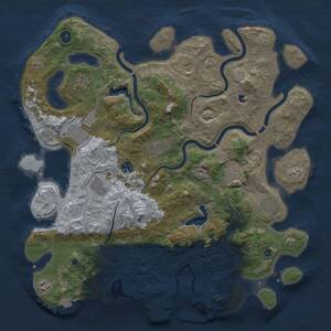 Thumbnail Rust Map: Procedural Map, Size: 4250, Seed: 375896391, 15 Monuments