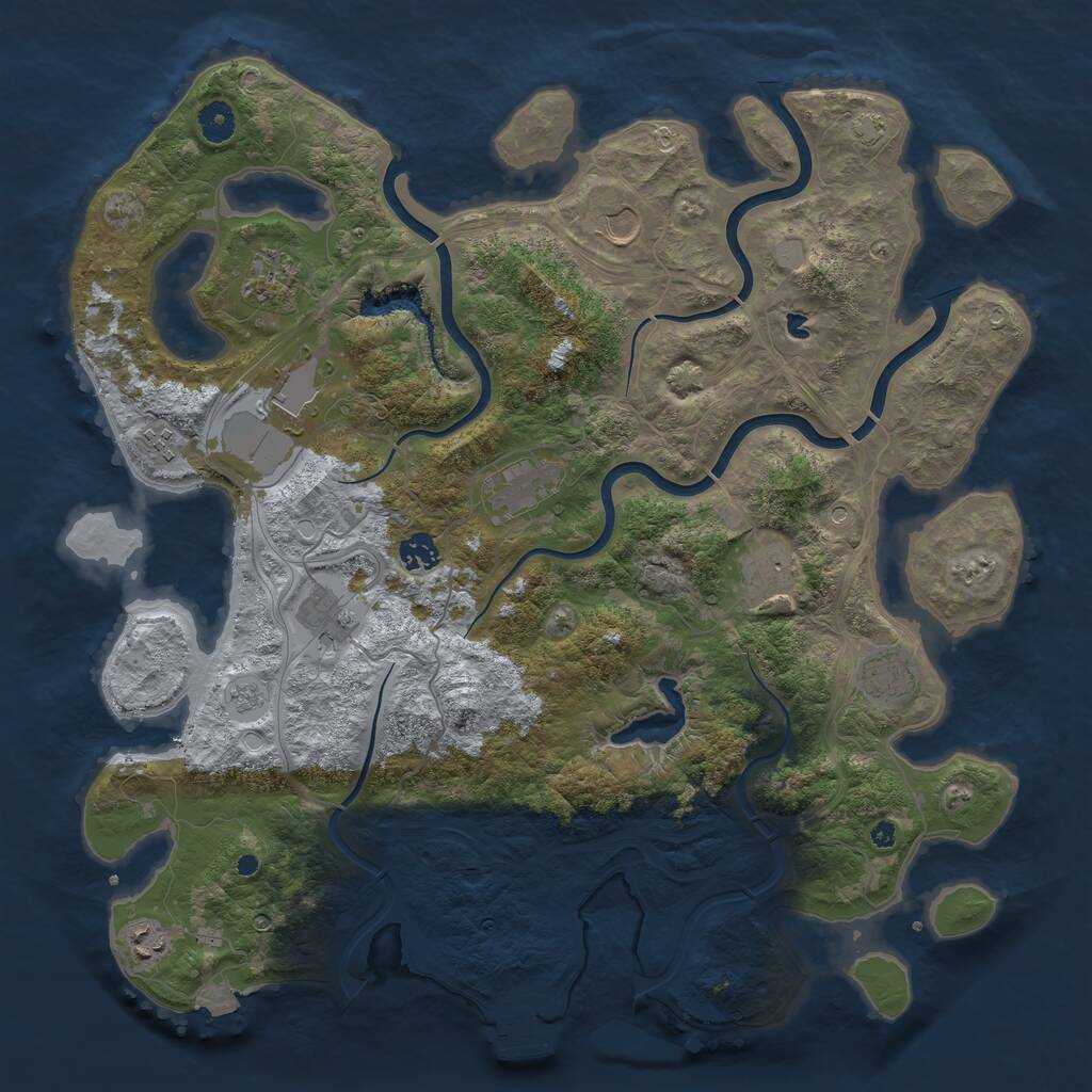 Rust Map: Procedural Map, Size: 4250, Seed: 375896391, 15 Monuments