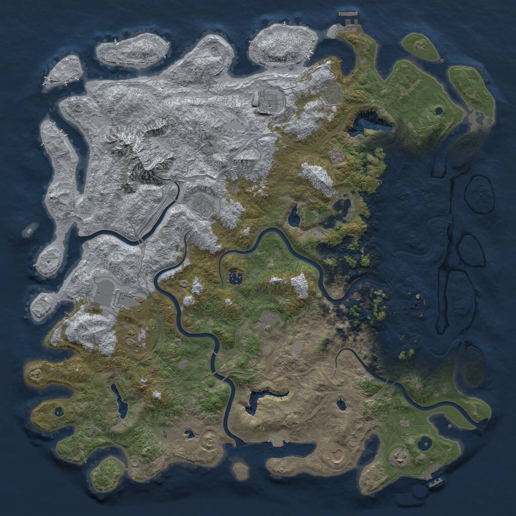 Rust Map: Procedural Map, Size: 5500, Seed: 69696767, 17 Monuments