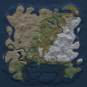 Thumbnail Rust Map: Procedural Map, Size: 4500, Seed: 20260729, 15 Monuments