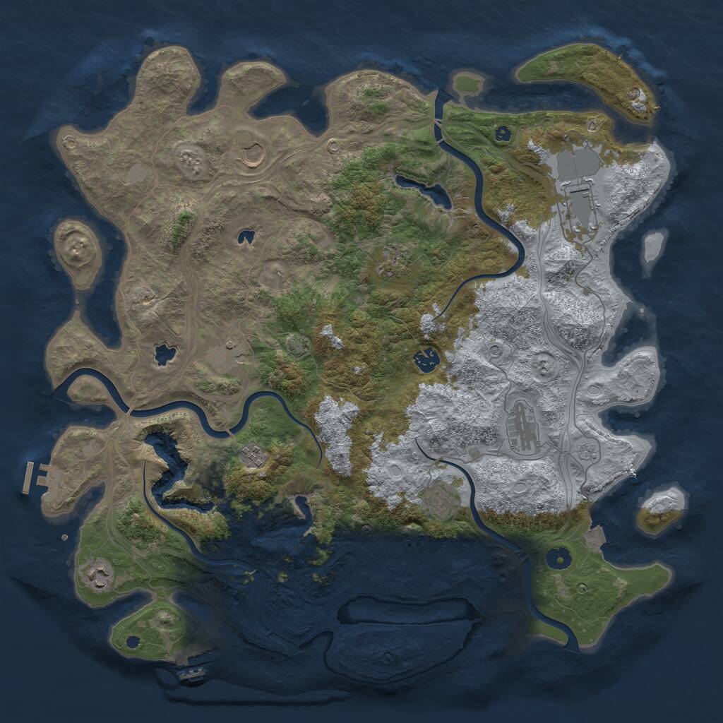 Rust Map: Procedural Map, Size: 4500, Seed: 20260729, 15 Monuments