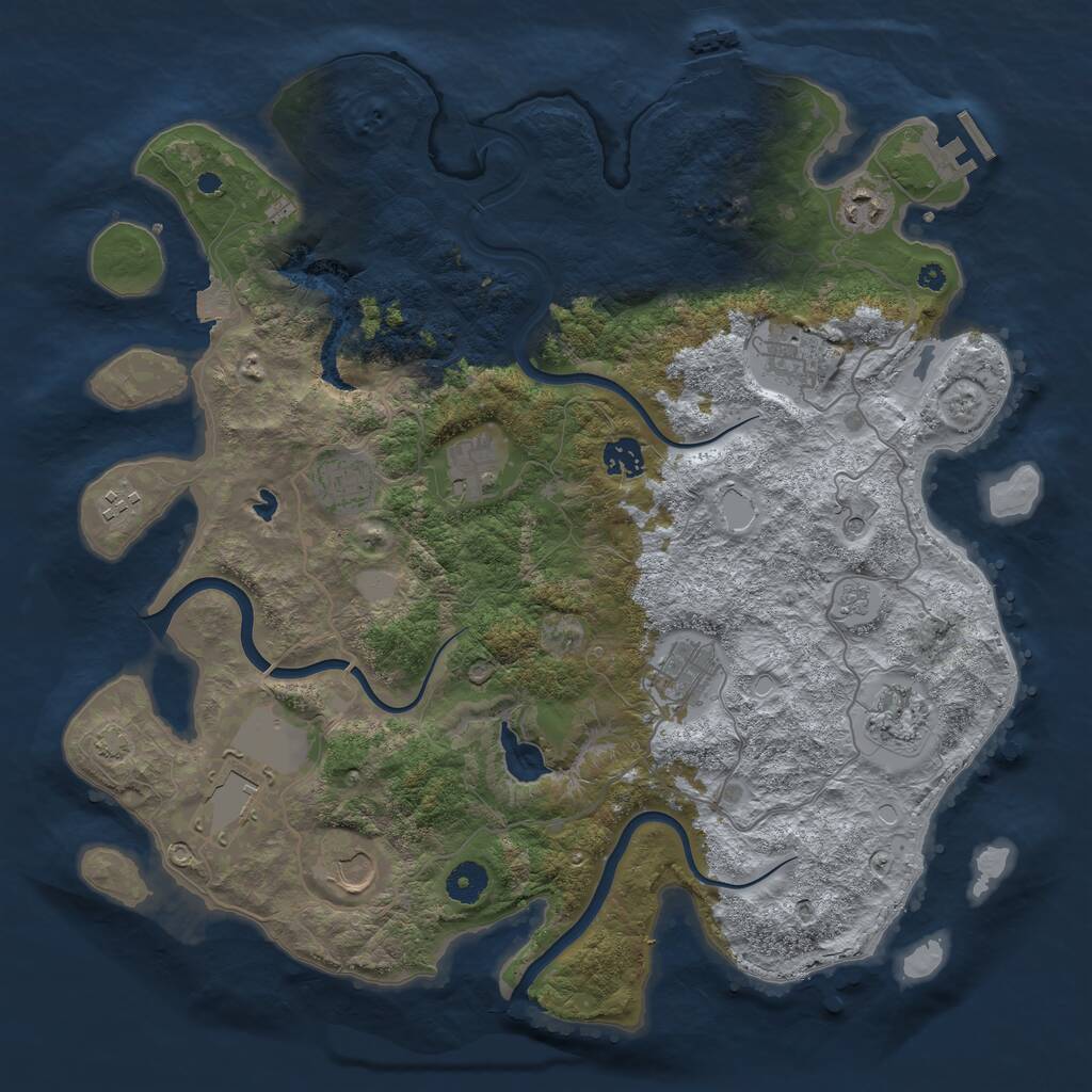 Rust Map: Procedural Map, Size: 4000, Seed: 177565312, 16 Monuments
