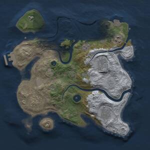 Thumbnail Rust Map: Procedural Map, Size: 3000, Seed: 555751366, 10 Monuments